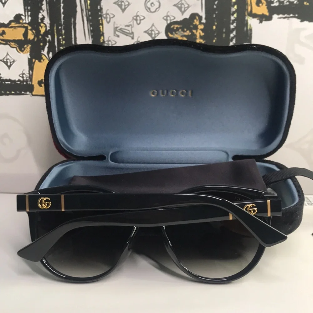 Authentic Gucci GG0636SK 001 Cat-Eye Sunglasses ✨